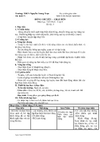 Giáo án Giáo dục thể chất 9 - Tuần 31 - Năm h