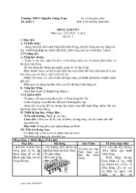 Giáo án Giáo dục thể chất 9 - Tuần 33 - Năm h