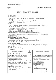 Giáo án Giáo dục thể chất 9 - Tuần 4 - Năm họ