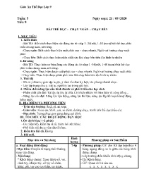 Giáo án Giáo dục thể chất 9 - Tuần 5 - Năm họ