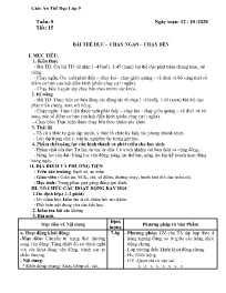 Giáo án Giáo dục thể chất 9 - Tuần 8 - Năm họ