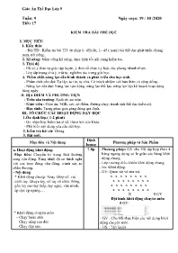 Giáo án Giáo dục thể chất 9 - Tuần 9 - Năm họ