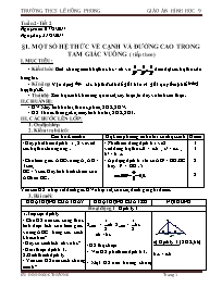 Giáo án Hình học 9 - Tuần 2 - Năm học 2017-20
