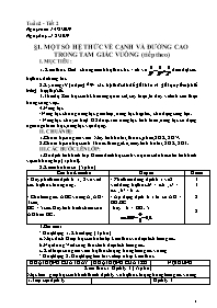 Giáo án Hình học 9 - Tuần 2 - Năm học 2019-20