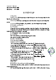 Giáo án Hình học 9 - Tuần 23 - Năm học 2019-2