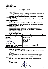 Giáo án Hình học 9 - Tuần 3 - Năm học 2019-20