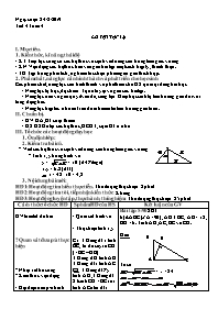Giáo án Hình học Lớp 9 - Tuần 4 - Năm học 201