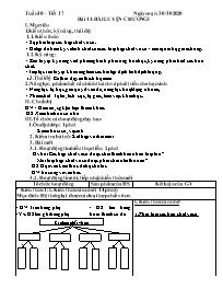 Giáo án Hóa học 9 - Tuần 10 - Năm học 2020-20