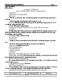 Giáo án Hóa học 9 - Tuần 11 - Năm học 2019-20