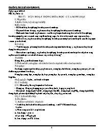 Giáo án Hóa học 9 - Tuần 12 - Năm học 2019-20