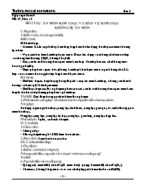 Giáo án Hóa học 9 - Tuần 14 - Năm học 2019-20