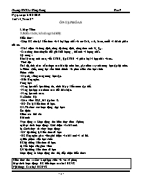 Giáo án Hóa học 9 - Tuần 2 - Năm học 2019-202