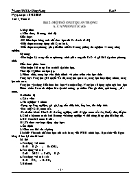 Giáo án Hóa học 9 - Tuần 2, Tiết 3+4 - Năm họ