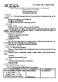 Giáo án Hóa học 9 - Tuần 22 - La Thị Thu Than