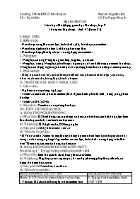 Giáo án Hóa học 9 - Tuần 23-25 - Lê Thị Ngọc 