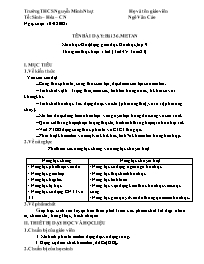Giáo án Hóa học 9 - Tuần 23 - Năm học 2020-20