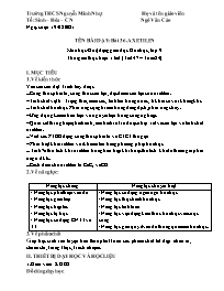 Giáo án Hóa học 9 - Tuần 24 - Năm học 2020-20