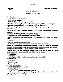 Giáo án Hóa học 9 - Tuần 24 - Năm học 2021-20