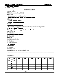 Giáo án Hóa học 9 - Tuần 27 - Năm học 2019-20
