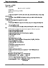 Giáo án Hóa học 9 - Tuần 28 - Năm học 2019-20