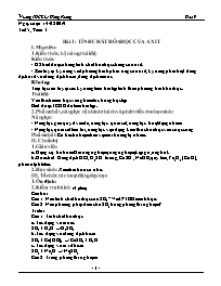 Giáo án Hóa học 9 - Tuần 3 - Năm học 2019-202