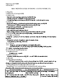 Giáo án Hóa học 9 - Tuần 4 - Năm học 2020-202