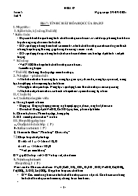 Giáo án Hóa học 9 - Tuần 5 - Năm học 2021-202