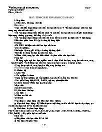 Giáo án Hóa học 9 - Tuần 6 - Năm học 2019-202