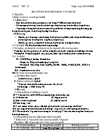 Giáo án Hóa học 9 - Tuần 7 - Năm học 2020-202