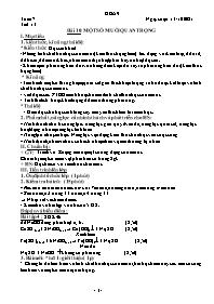 Giáo án Hóa học 9 - Tuần 7 - Năm học 2021-202