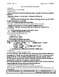 Giáo án Hóa học 9 - Tuần 8 - Năm học 2020-202