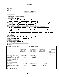 Giáo án Hóa học Lớp 9 - Tuần 27