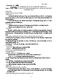 Giáo án Lịch sử 9 - Tiết 11, Bài 11: Trật tự 