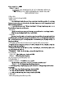 Giáo án Lịch sử 9 - Tiết 12, Bài 11: Trật tự 