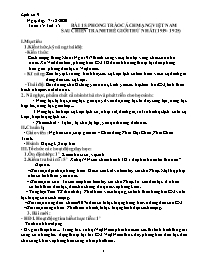 Giáo án Lịch sử 9 - Tiết 15, Bài 15: Phong tr