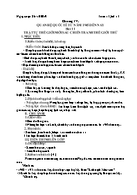 Giáo án Lịch sử 9 - Tuần 13 - Năm học 2019-20