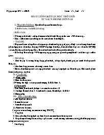 Giáo án Lịch sử 9 - Tuần 15 - Năm học 2019-20