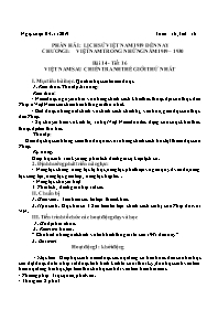 Giáo án Lịch sử 9 - Tuần 16 - Năm học 2019-20