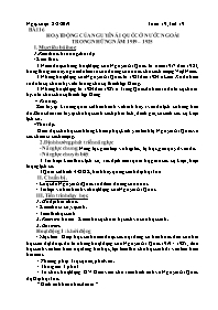 Giáo án Lịch sử 9 - Tuần 19 - Năm học 2019-20