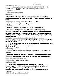 Giáo án Lịch sử 9 - Tuần 20 - Năm học 2020-20