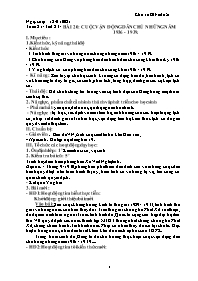 Giáo án Lịch sử 9 - Tuần 21 - Năm học 2020-20