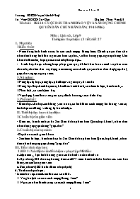 Giáo án Lịch sử 9 - Tuần 23 - Năm học 2020-20