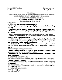 Giáo án Lịch sử 9 - Tuần 30 - Đặng Văn Gấu