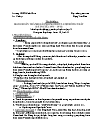 Giáo án Lịch sử 9 - Tuần 32 - Đặng Văn Gấu