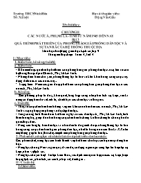 Giáo án Lịch sử 9 - Tuần 4, Bài 3: Quá trình 