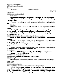 Giáo án môn Ngữ văn 9 - Tuần 12, Tiết 56-60 -