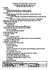 Giáo án môn Ngữ văn 9 - Tuần 23 - Năm học 202