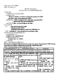 Giáo án môn Sinh học Lớp 9 - Tuần 11 - Năm họ
