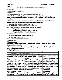 Giáo án môn Sinh học Lớp 9 - Tuần 18 - Năm họ