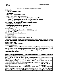 Giáo án môn Sinh học Lớp 9 - Tuần 6 - Năm học